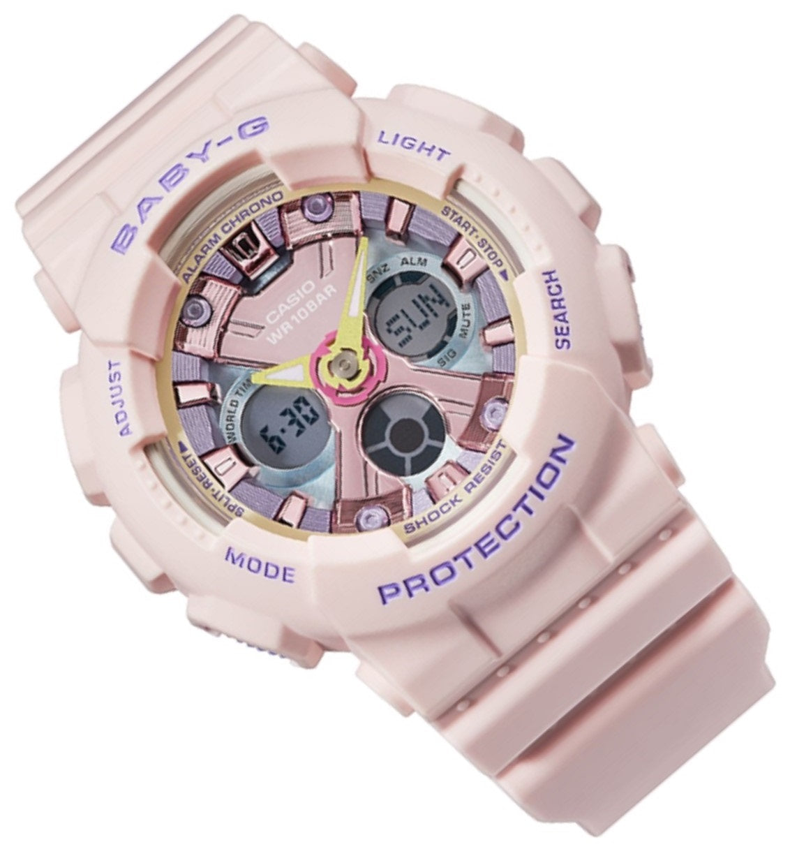 Casio Baby-g BA-130PM-4A Digital Analog Rubber Strap Watch For Women-Watch Portal Philippines