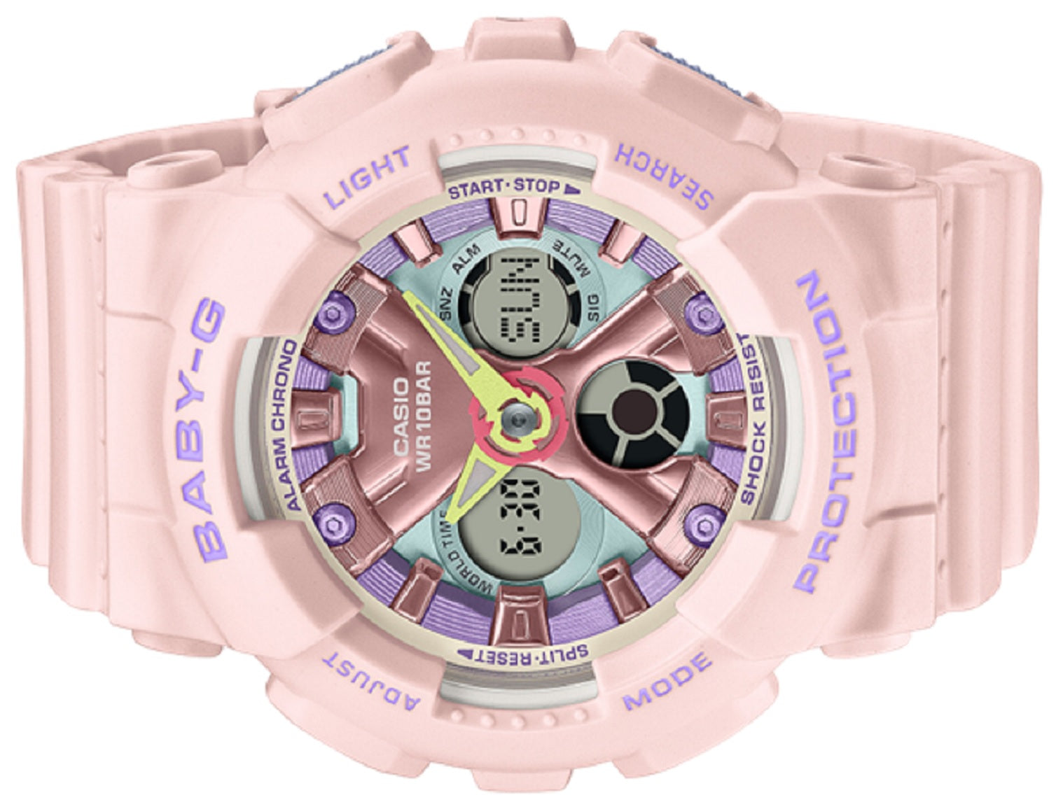 Casio Baby-g BA-130PM-4A Digital Analog Rubber Strap Watch For Women-Watch Portal Philippines