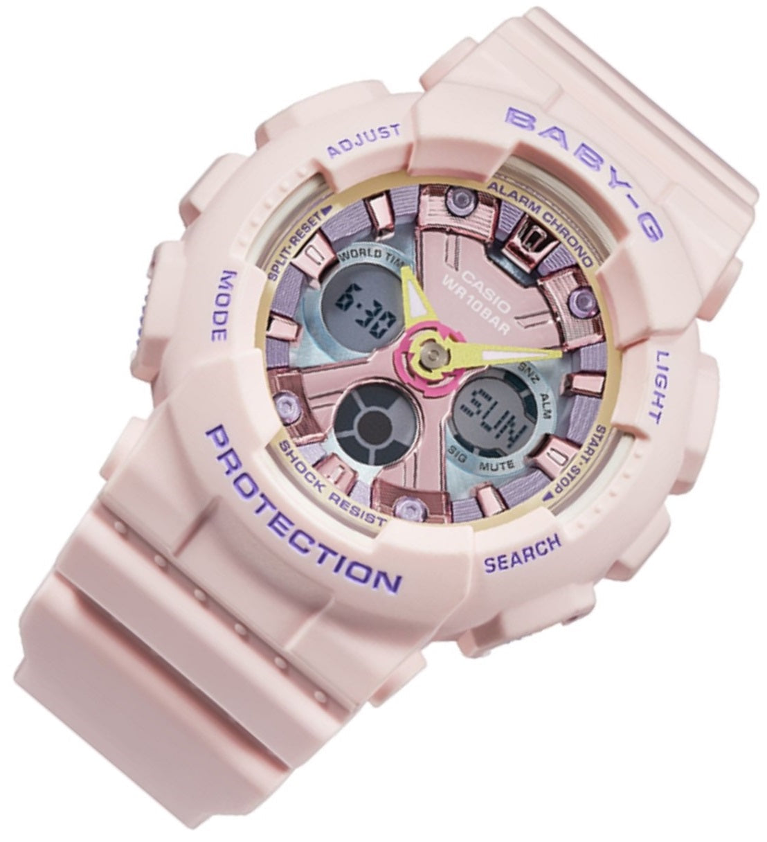 Casio Baby-g BA-130PM-4A Digital Analog Rubber Strap Watch For Women-Watch Portal Philippines