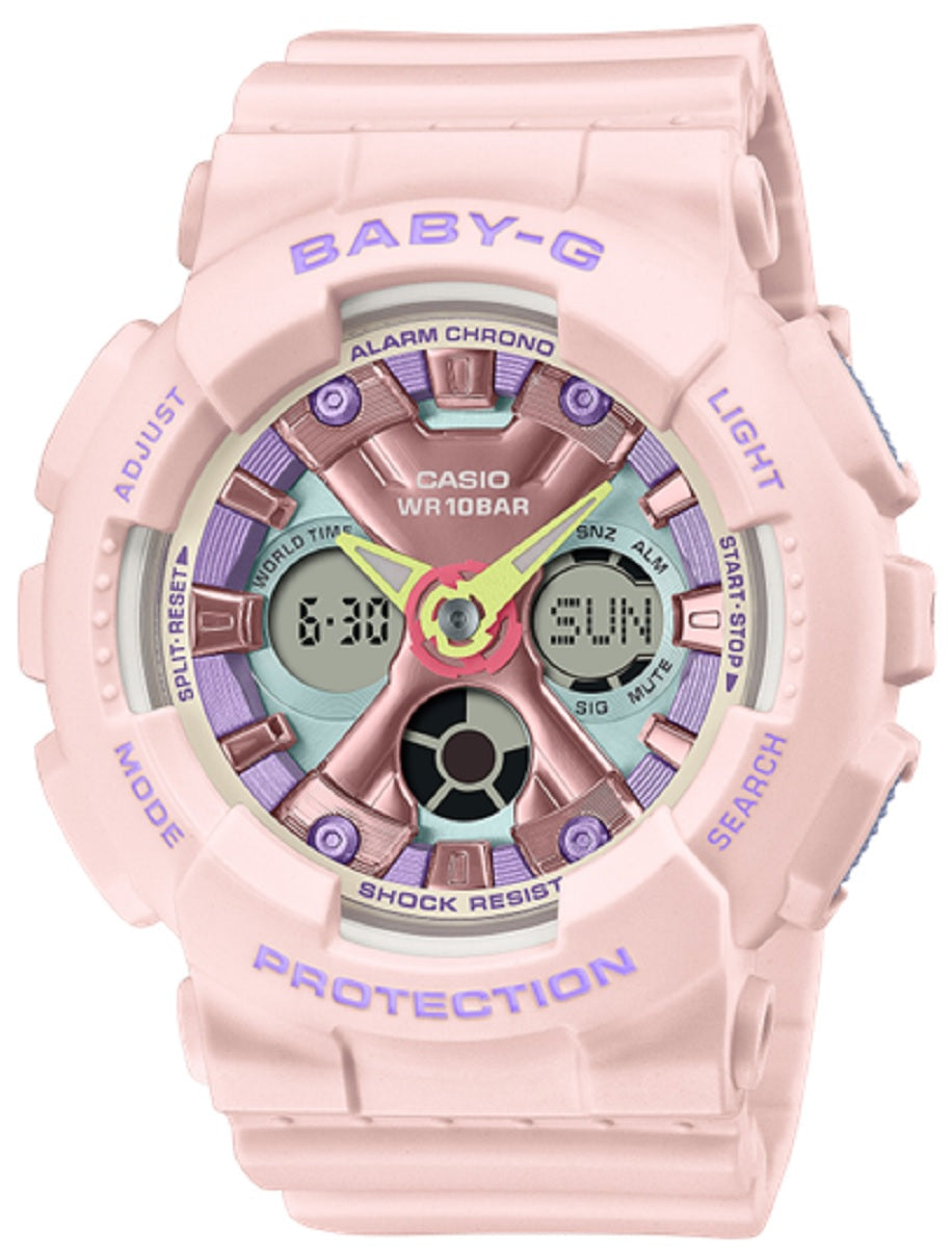 Casio Baby-g BA-130PM-4A Digital Analog Rubber Strap Watch For Women-Watch Portal Philippines