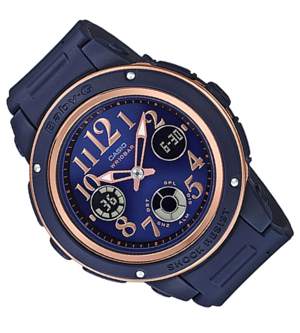 Casio Baby-g BGA-150PG-2B2 Digital Analog Rubber Strap Watch For Women-Watch Portal Philippines
