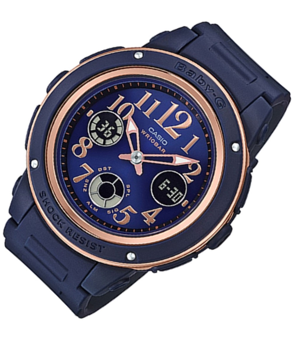 Casio Baby-g BGA-150PG-2B2 Digital Analog Rubber Strap Watch For Women-Watch Portal Philippines