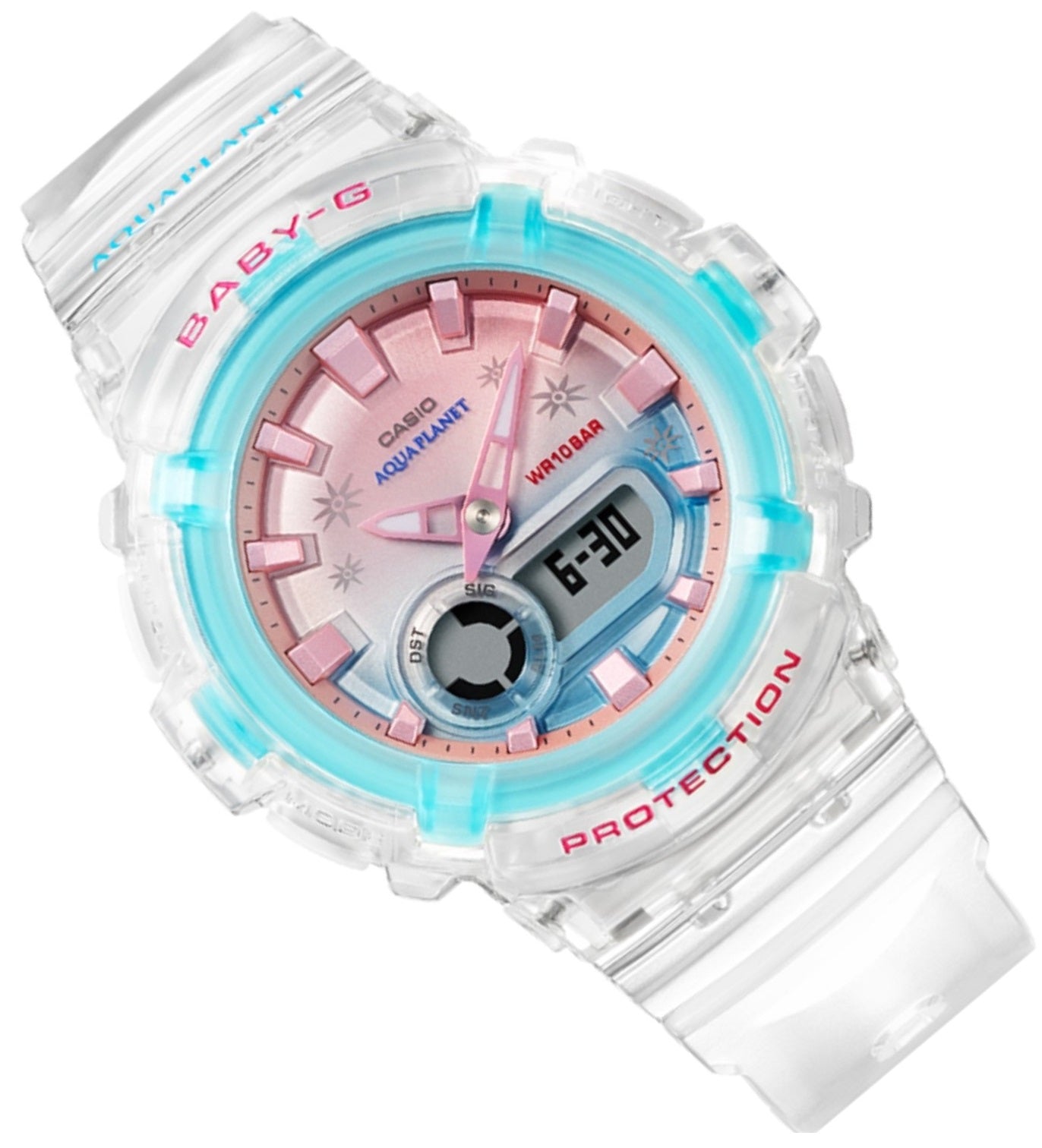 Casio Baby-g BGA-280AP-7A Digital Analog Rubber Strap Watch For Women-Watch Portal Philippines