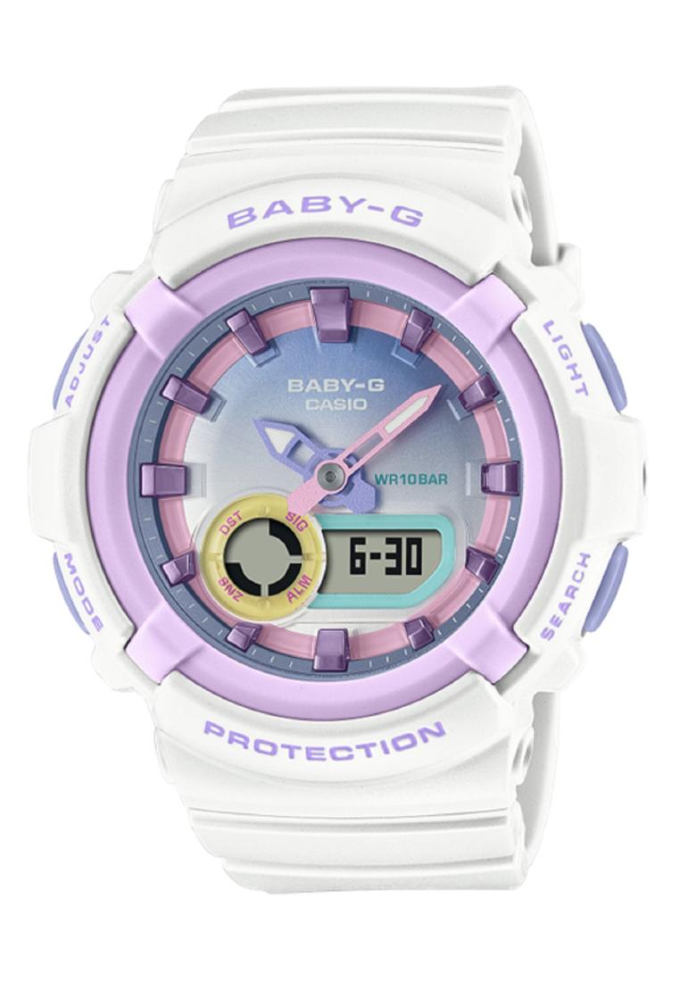Casio Baby-g BGA-280PM-7A Digital Analog Rubber Strap Watch For Women-Watch Portal Philippines