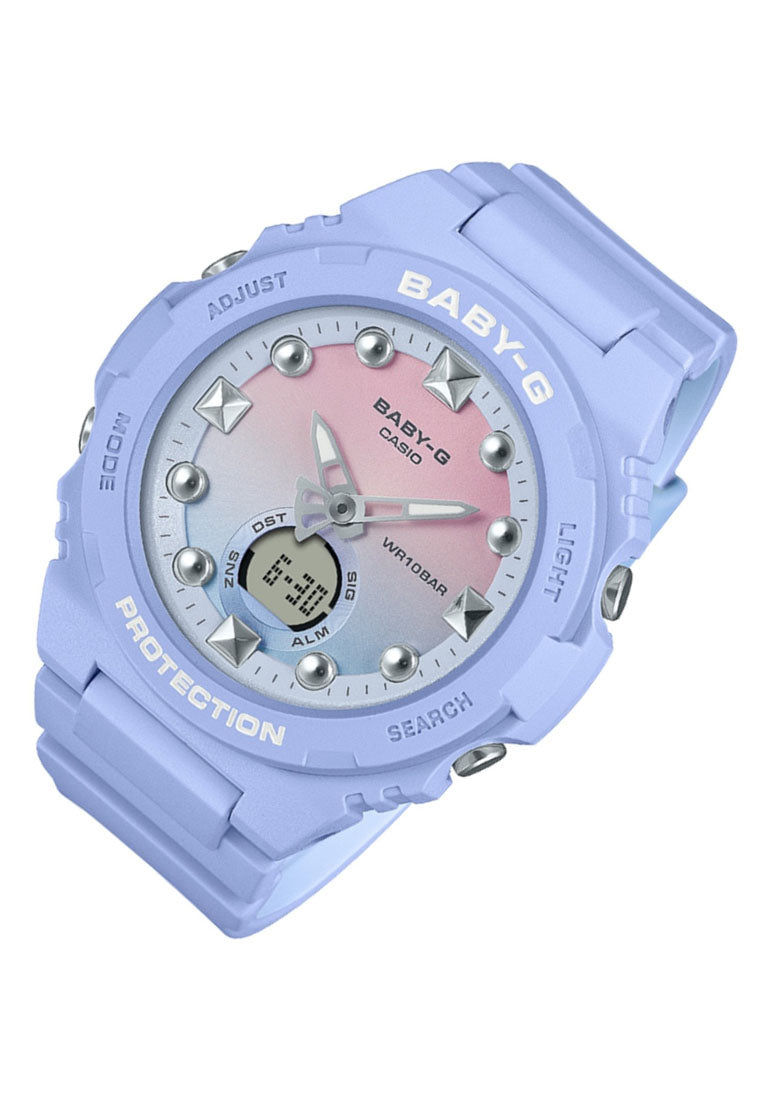 Casio Baby-g BGA-320-2A1 Digital Analog Rubber Strap Watch For Women-Watch Portal Philippines