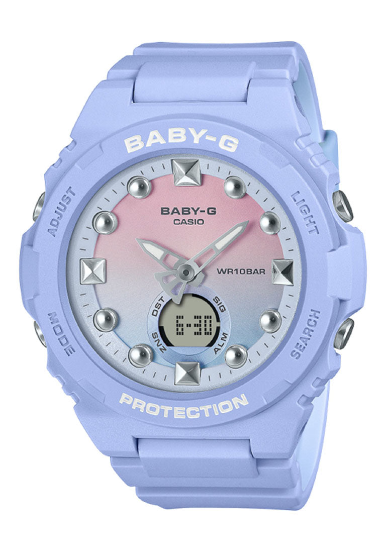 Casio Baby-g BGA-320-2A1 Digital Analog Rubber Strap Watch For Women-Watch Portal Philippines