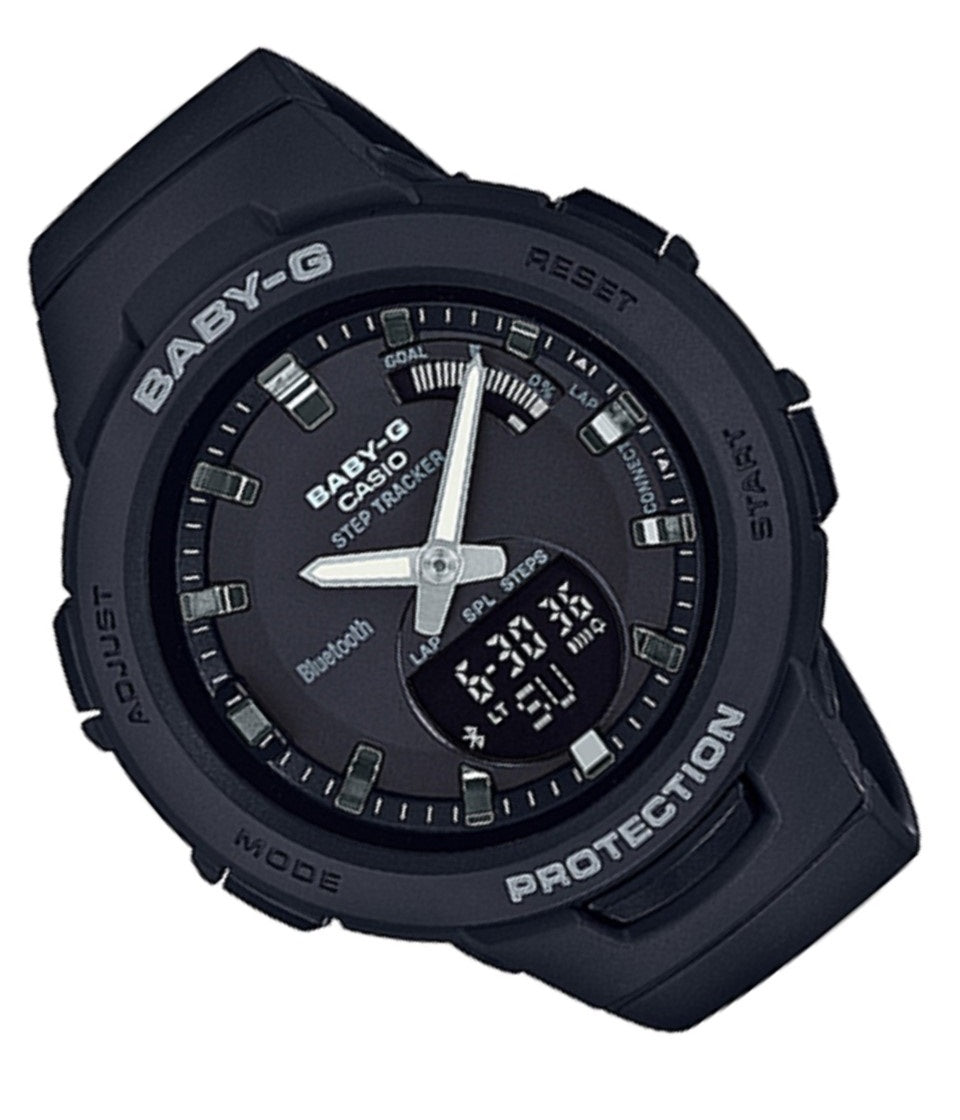 Casio Baby-g BSA-B100-1A Bluetooth Digital Analog Rubber Strap Watch For Women-Watch Portal Philippines