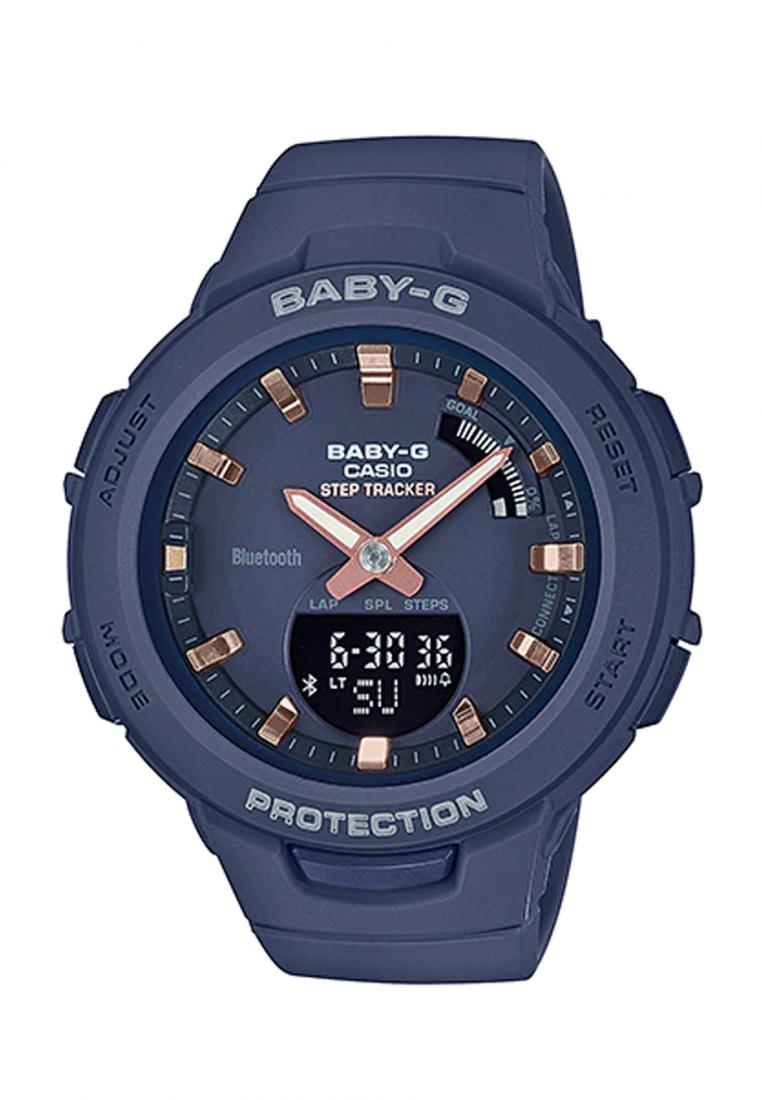 Casio Baby-g BSA-B100-2A Bluetooth Digital Analog Rubber Strap Watch For Women-Watch Portal Philippines