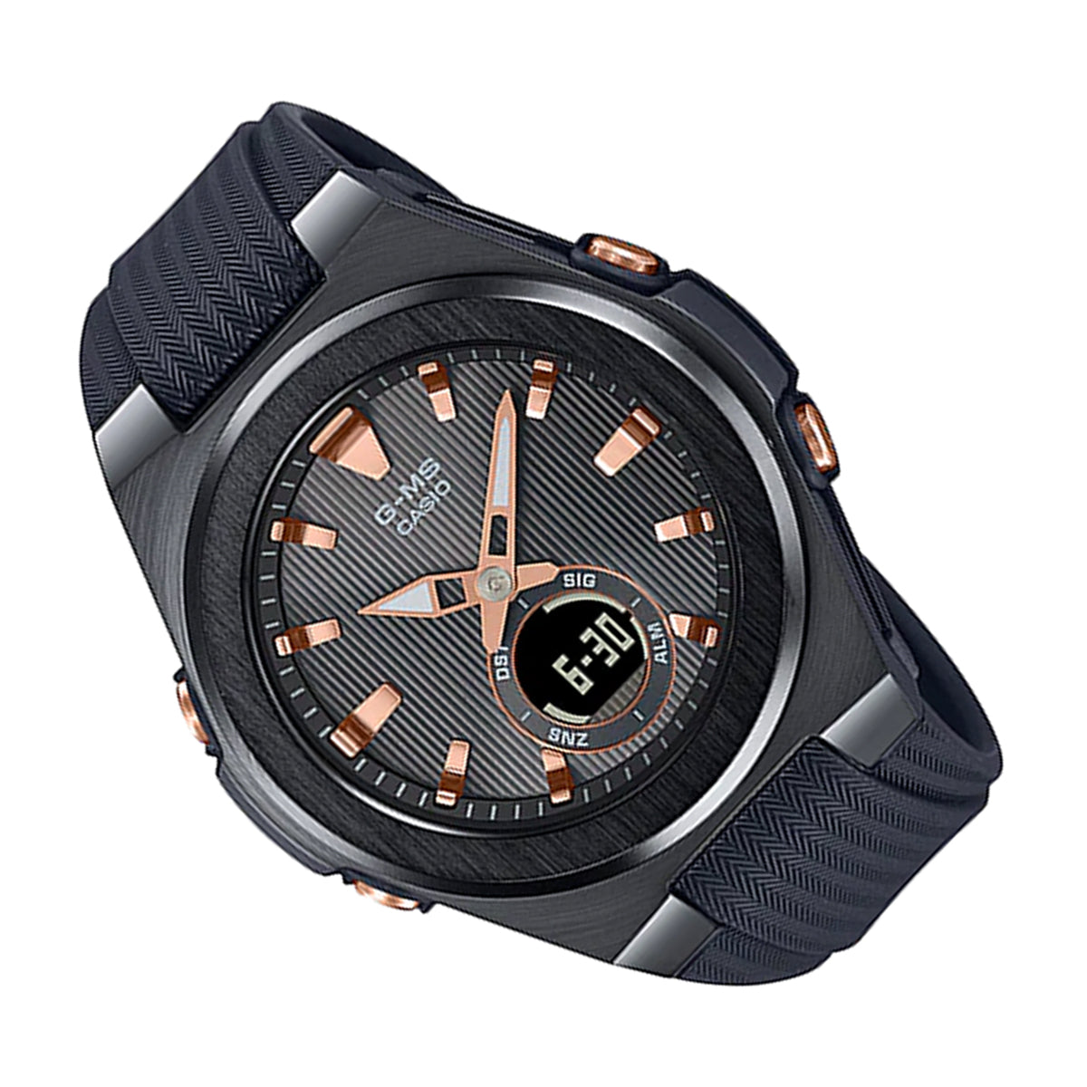 Casio Baby-g MSG-C150G-1A Digital Analog Rubber Strap Watch For Women-Watch Portal Philippines