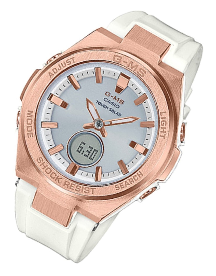 Casio Baby-g MSG-S200G-7A Solar Digital Analog Rubber Strap Watch For Women-Watch Portal Philippines