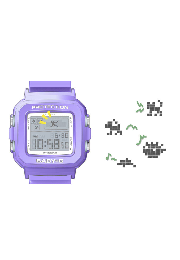 Casio Baby-g + PLUS Series BGD-10K-6DR Digital Rubber Strap Watch for Women-Watch Portal Philippines