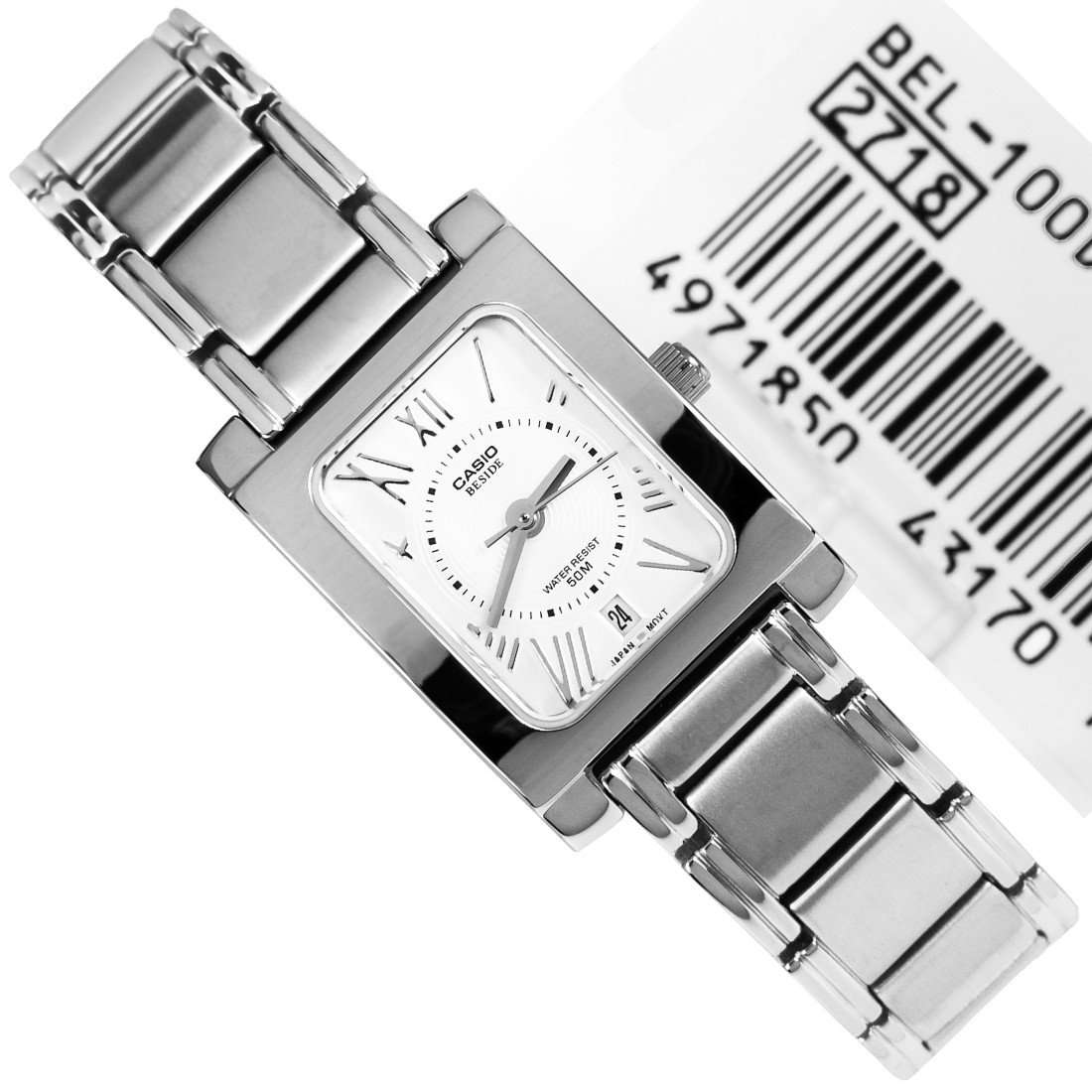 Casio BEM-100D-7A2VDF Silver Stainless Watch for Men and Women-Watch Portal Philippines