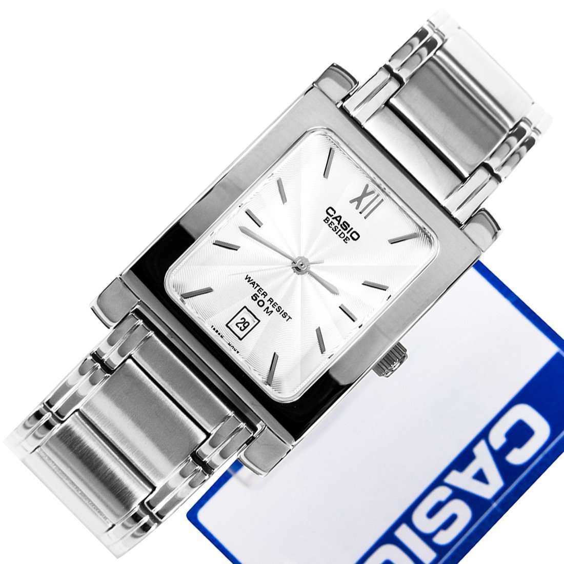 Casio BEM-100D-7AVDF Silver Stainless Watch for Men and Women-Watch Portal Philippines