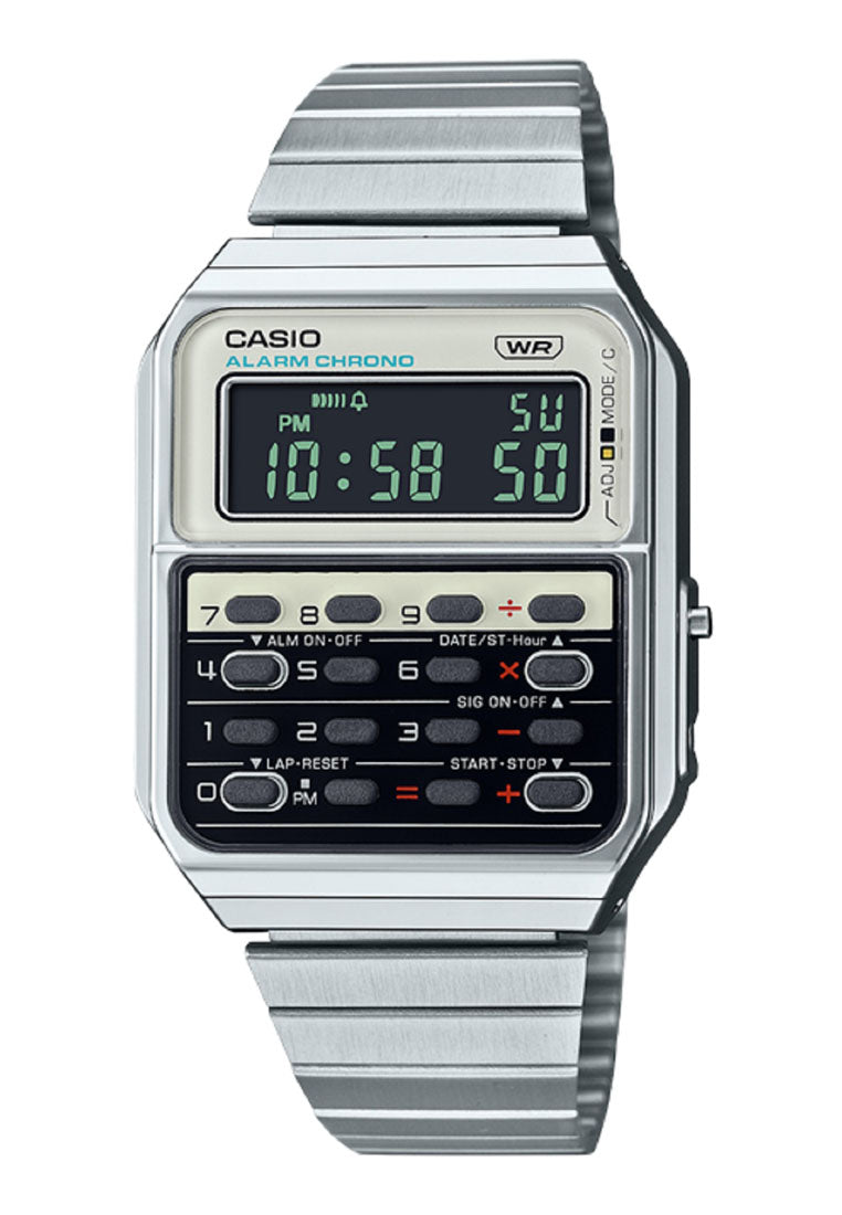 Casio CA-500WE-7B Digital Stainless Steel Strap Watch For Men-Watch Portal Philippines