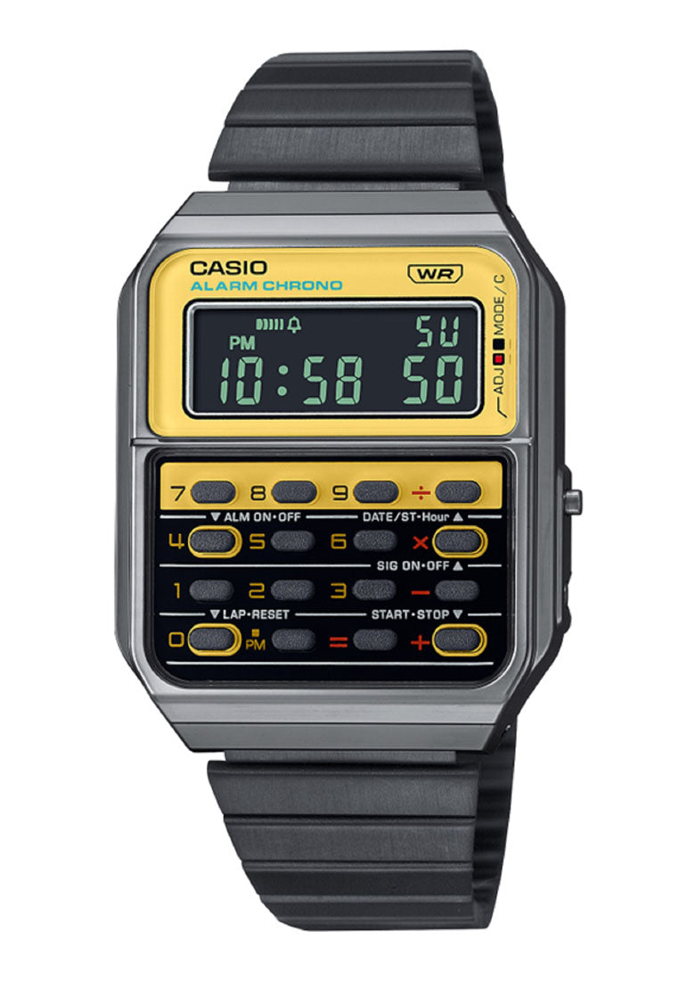 Casio CA-500WEGG-9B Digital Stainless Steel Strap Watch For Men-Watch Portal Philippines