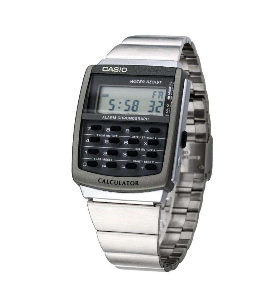 Casio CA-506-1D Silver Stainless Calculator Watch for Men and Women-Watch Portal Philippines