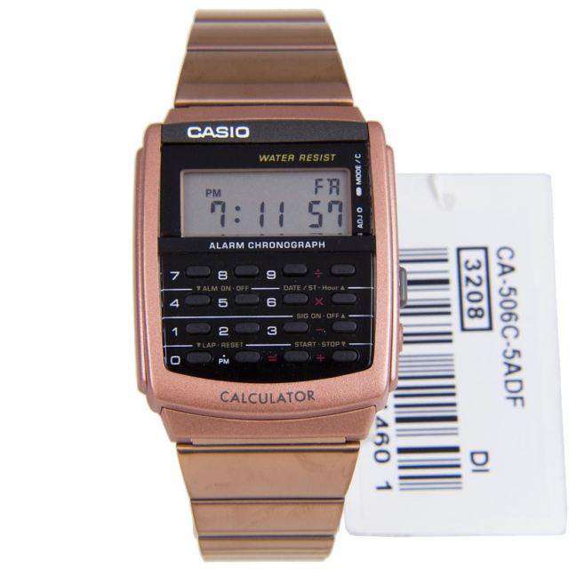 Casio CA-506C-5A Rosegold Calculator Watch for Men and Women-Watch Portal Philippines