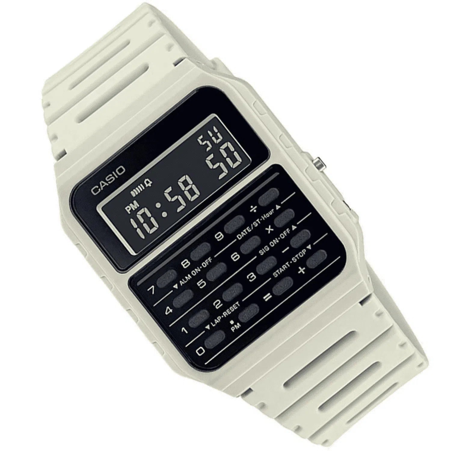 Casio CA-53WF-8B White Calculator Resin Watch for Men and Women-Watch Portal Philippines