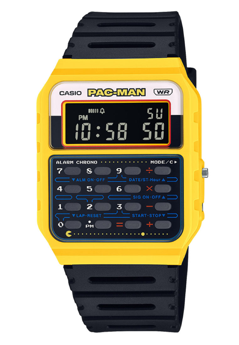 Casio CA-53WPC-1B Pacman Digital Rubber Strap Calculator Watch-Watch Portal Philippines