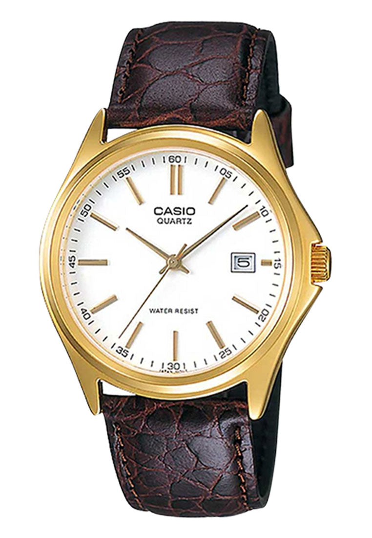 Casio Couple Watch COUPLE-1183Q-7ADF Analog Leather Strap Watch-Watch Portal Philippines