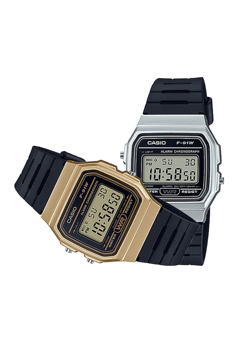 Casio Couple Watch COUPLE-F91WM-79 Digital Rubber Strap Watch-Watch Portal Philippines