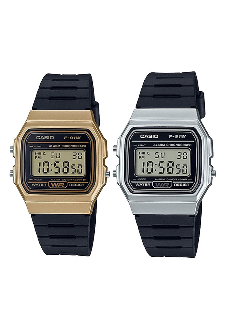 Casio Couple Watch COUPLE-F91WM-79 Digital Rubber Strap Watch-Watch Portal Philippines