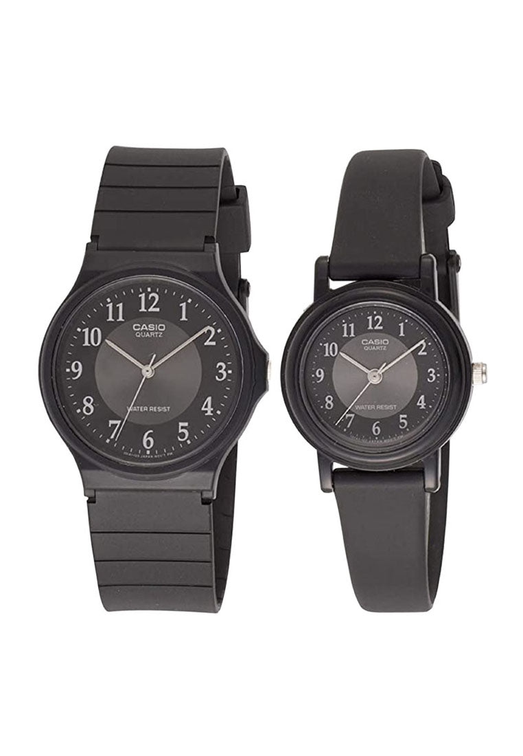 Casio Couple Watch COUPLE-LQ139AMV-MQ24-1B3 Analog Rubber Strap Watch-Watch Portal Philippines