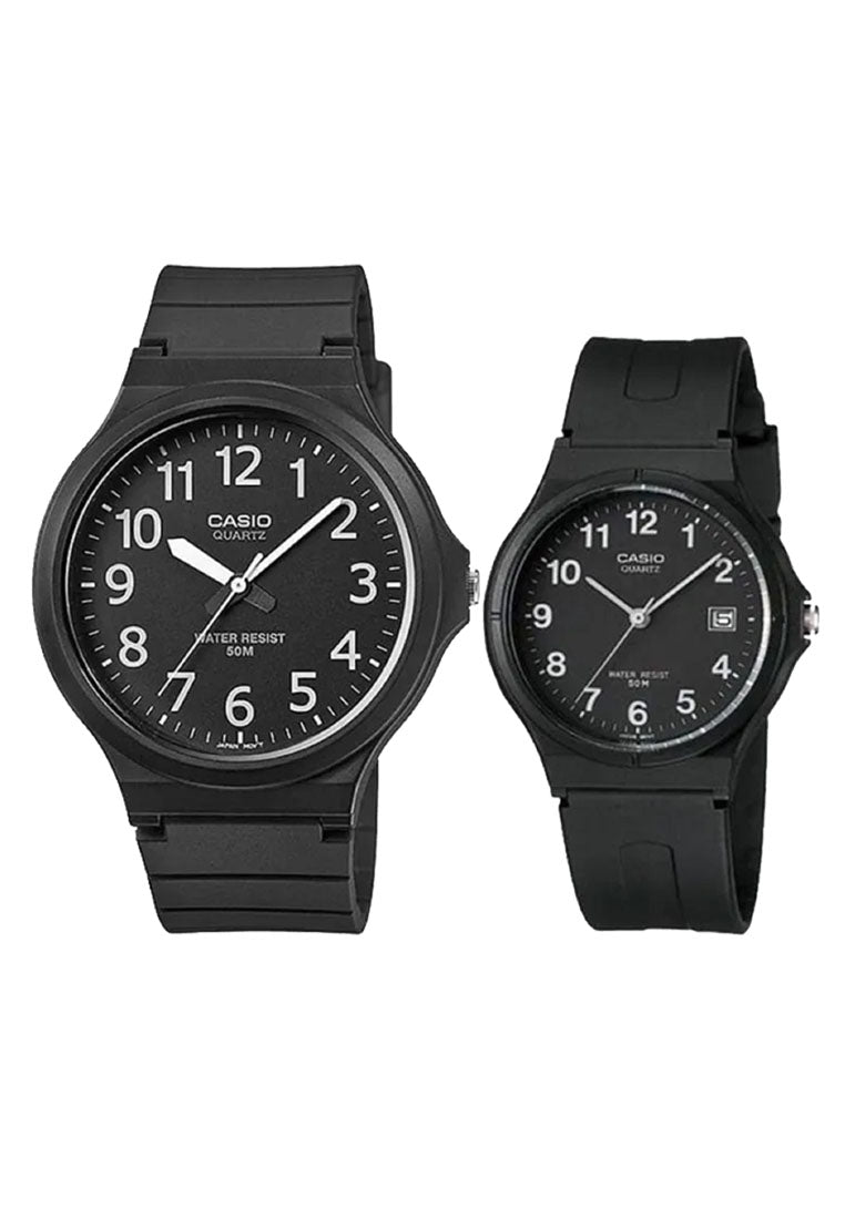 Casio Couple Watch COUPLE-MW59-MW240-1B Analog Rubber Strap Watch-Watch Portal Philippines
