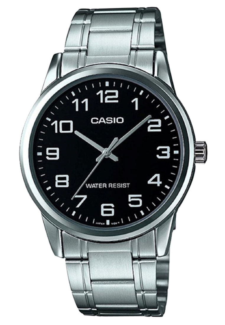 Casio Couple Watch COUPLE-V001D-1B Analog Stainless Steel Strap Watch-Watch Portal Philippines