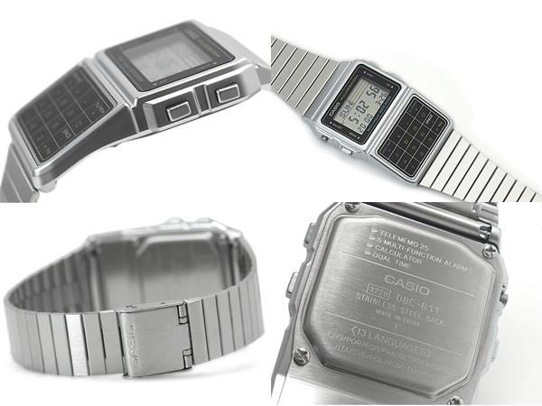 Casio DBC-611-1D Silver Stainless Calculator Watch for Men and Women-Watch Portal Philippines