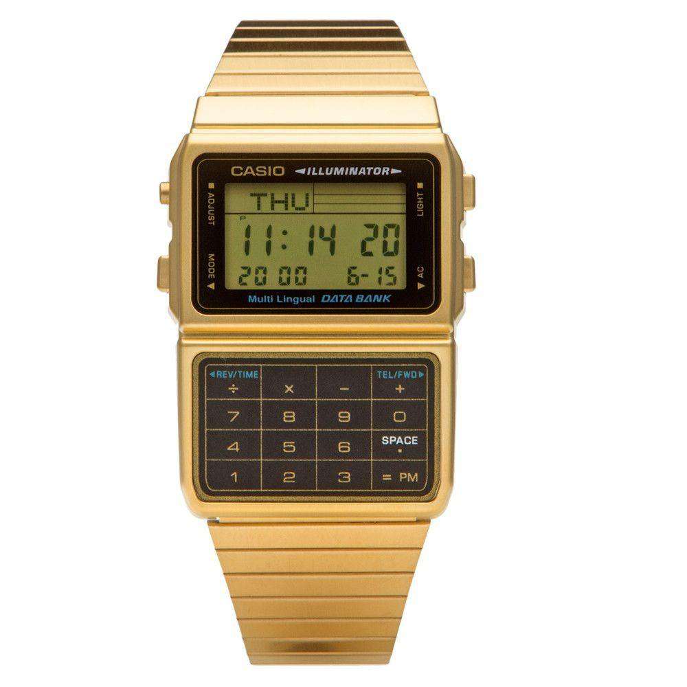 Casio DBC-611G-1DF Gold Plated Calculator Watch For Men and Women-Watch Portal Philippines