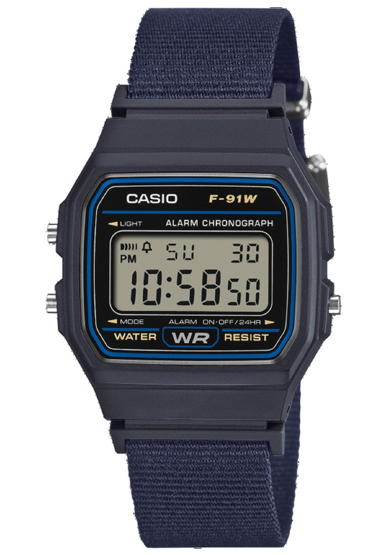 Casio Digital Nylon Strap Watch for Men F-91WF-2ADF-Watch Portal Philippines