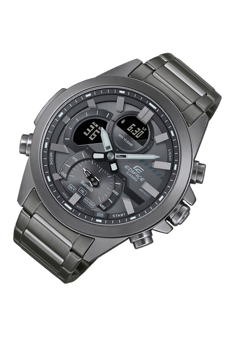 Casio ECB-30DC-1B Digital Analog Stainless Steel Strap Watch for Men-Watch Portal Philippines