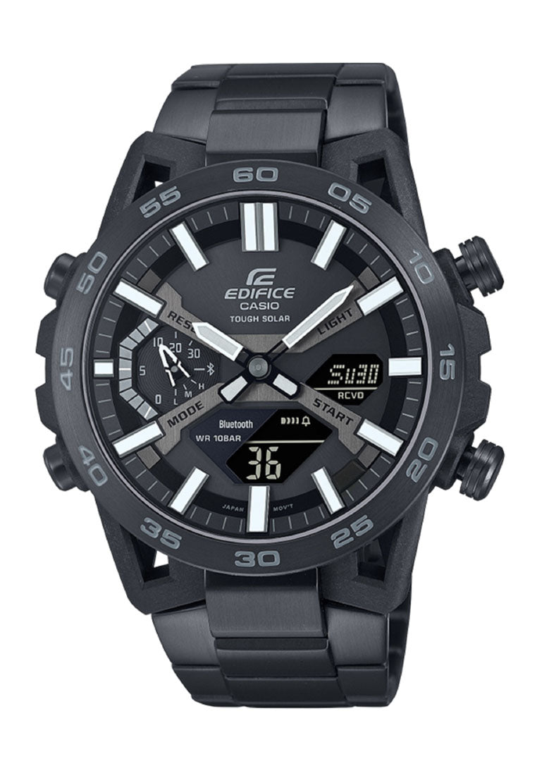 Casio Edifice ECB-2000DC-1B Digital Analog Stainless Steel Strap Solar Watch For Men-Watch Portal Philippines