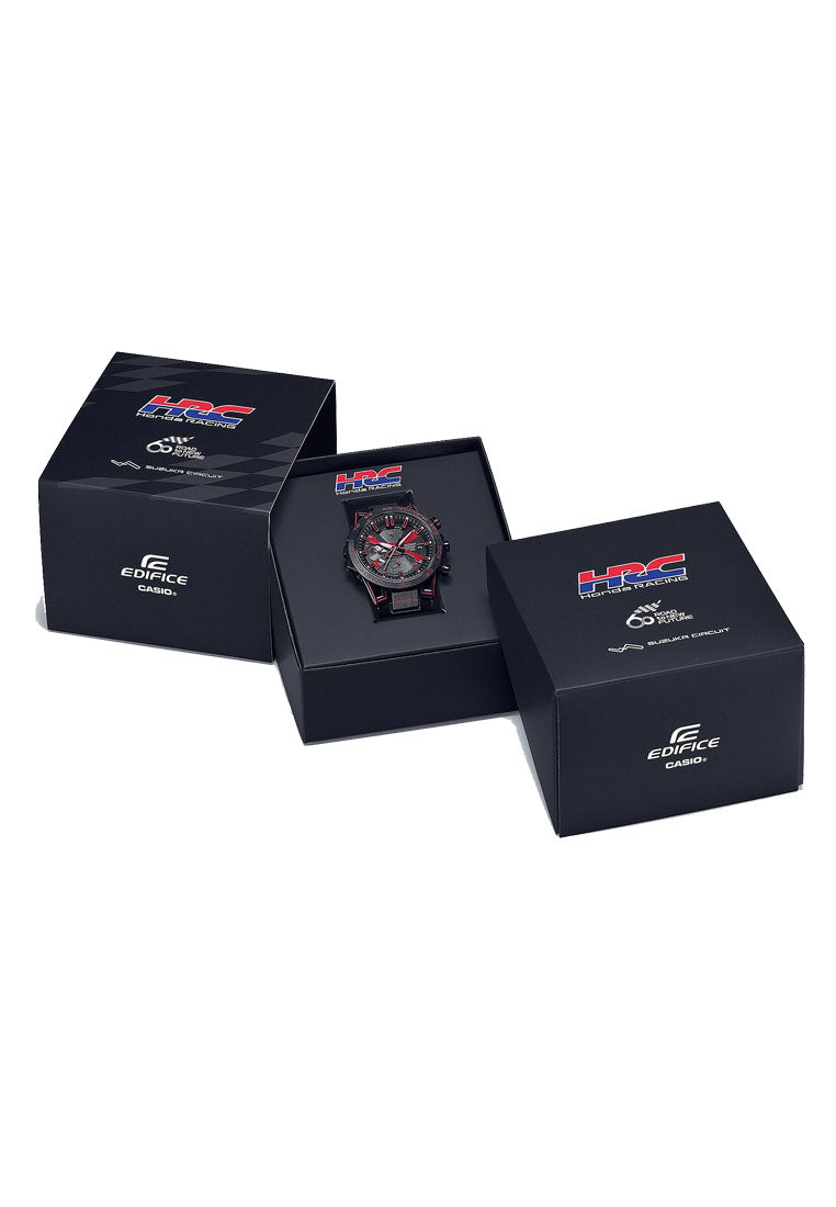 Casio Edifice ECB-2000HR-1A "Honda Racing" Digital Analog Leather Strap Bluetooth Solar Watch For Men-Watch Portal Philippines