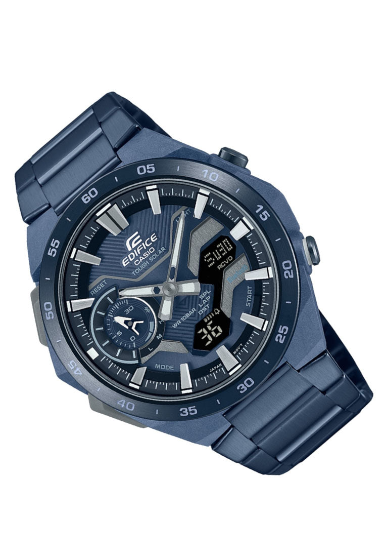Casio Edifice ECB-2200CB-2A "Cool Blue" Digital Analog Stainless Steel Strap Bluetooth Solar Watch For Men-Watch Portal Philippines