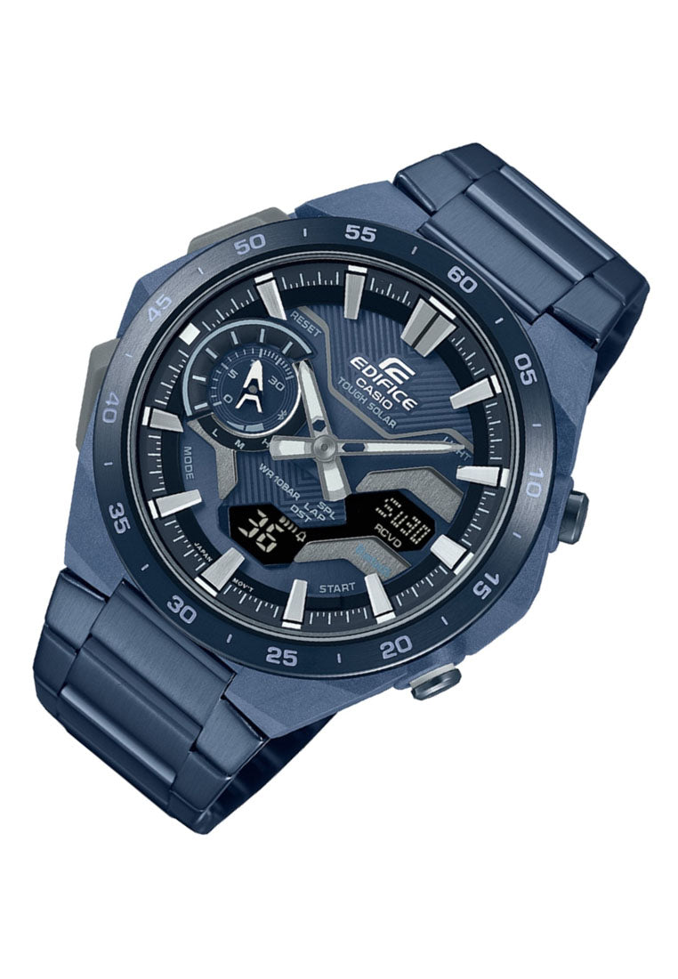 Casio Edifice ECB-2200CB-2A "Cool Blue" Digital Analog Stainless Steel Strap Bluetooth Solar Watch For Men-Watch Portal Philippines