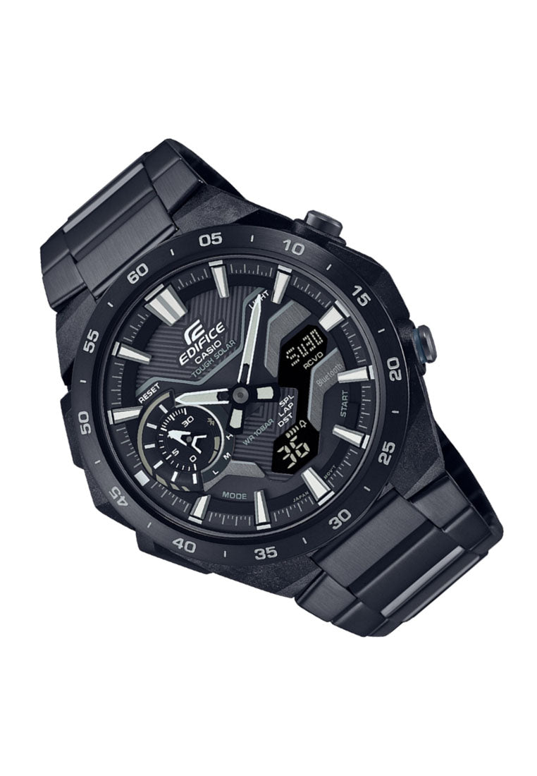 Casio Edifice ECB-2200DC-1A Analog Stainless Steel Strap Bluetooth Solar Watch For Men-Watch Portal Philippines