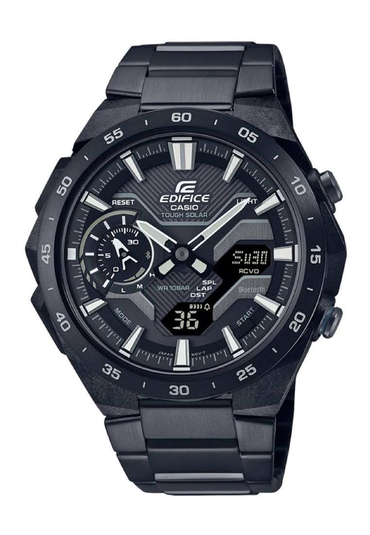 Casio Edifice ECB-2200DC-1A Analog Stainless Steel Strap Bluetooth Solar Watch For Men