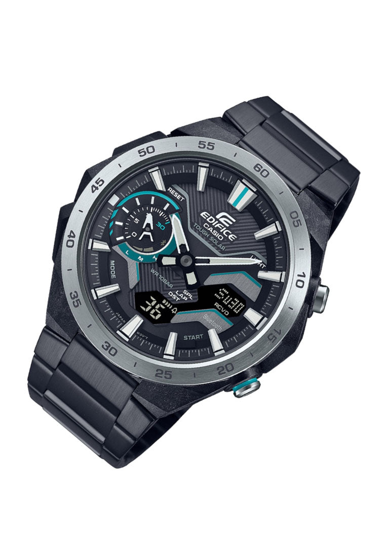 Casio Edifice ECB-2200DD-1A Analog Stainless Steel Strap Bluetooth Solar Watch For Men-Watch Portal Philippines