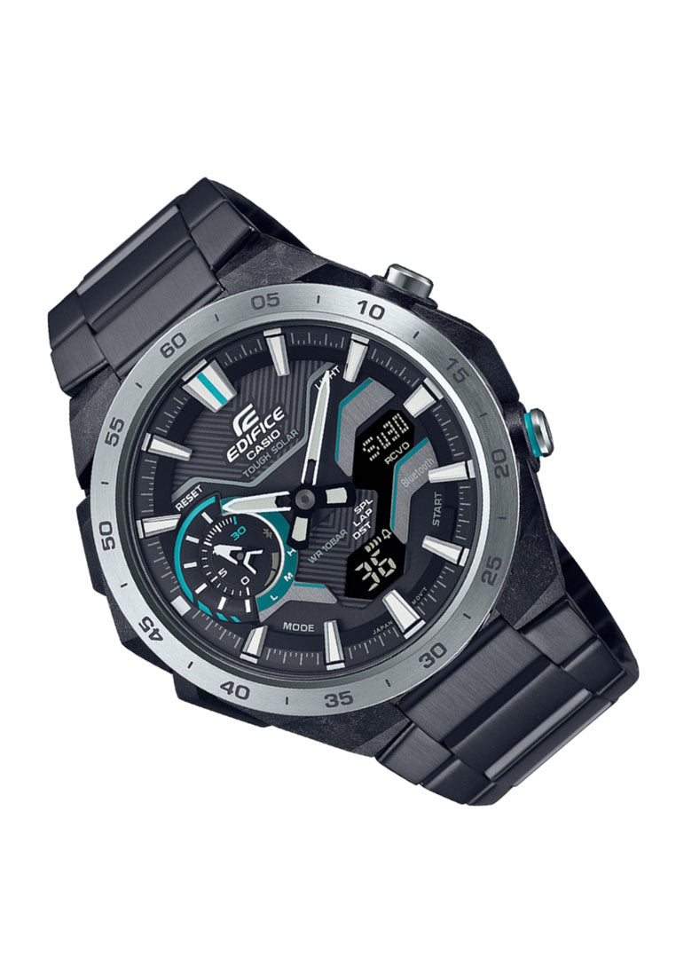 Casio Edifice ECB-2200DD-1A Analog Stainless Steel Strap Bluetooth Solar Watch For Men-Watch Portal Philippines