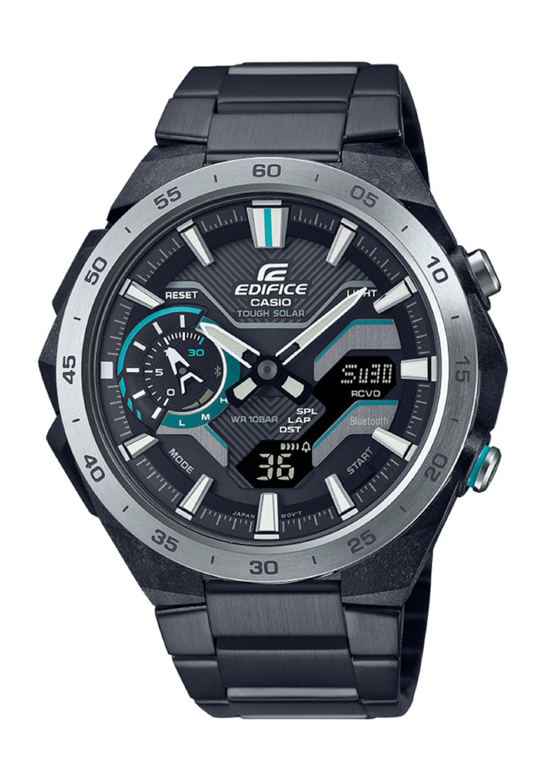 Casio Edifice ECB-2200DD-1A Analog Stainless Steel Strap Bluetooth Solar Watch For Men