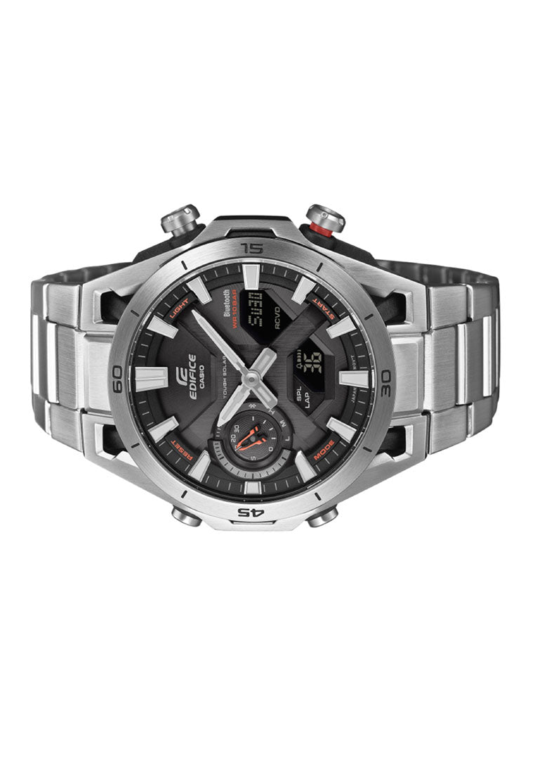 Casio Edifice ECB-2300D-1ADF Digital Analog Stainless Steel Strap Solar Bluetooth Watch for Men-Watch Portal Philippines