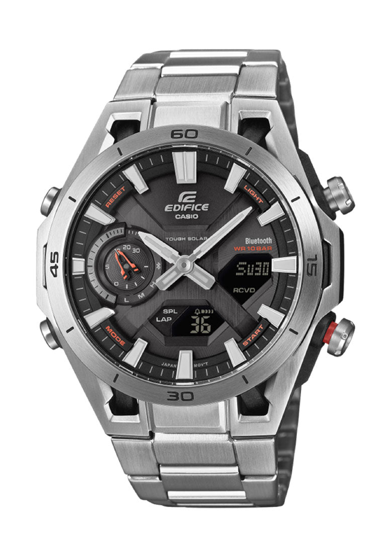 Casio Edifice ECB-2300D-1ADF Digital Analog Stainless Steel Strap Solar Bluetooth Watch for Men-Watch Portal Philippines