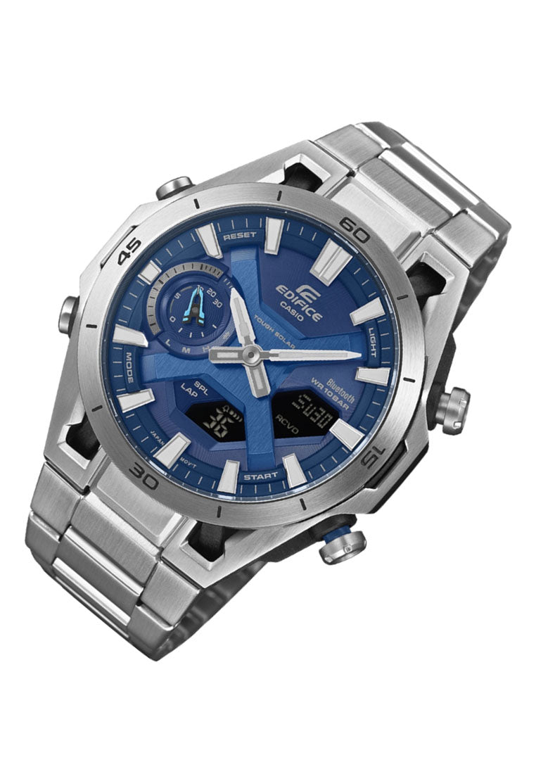 Casio Edifice ECB-2300D-2ADF Digital Analog Stainless Steel Strap Solar Bluetooth Watch for Men-Watch Portal Philippines