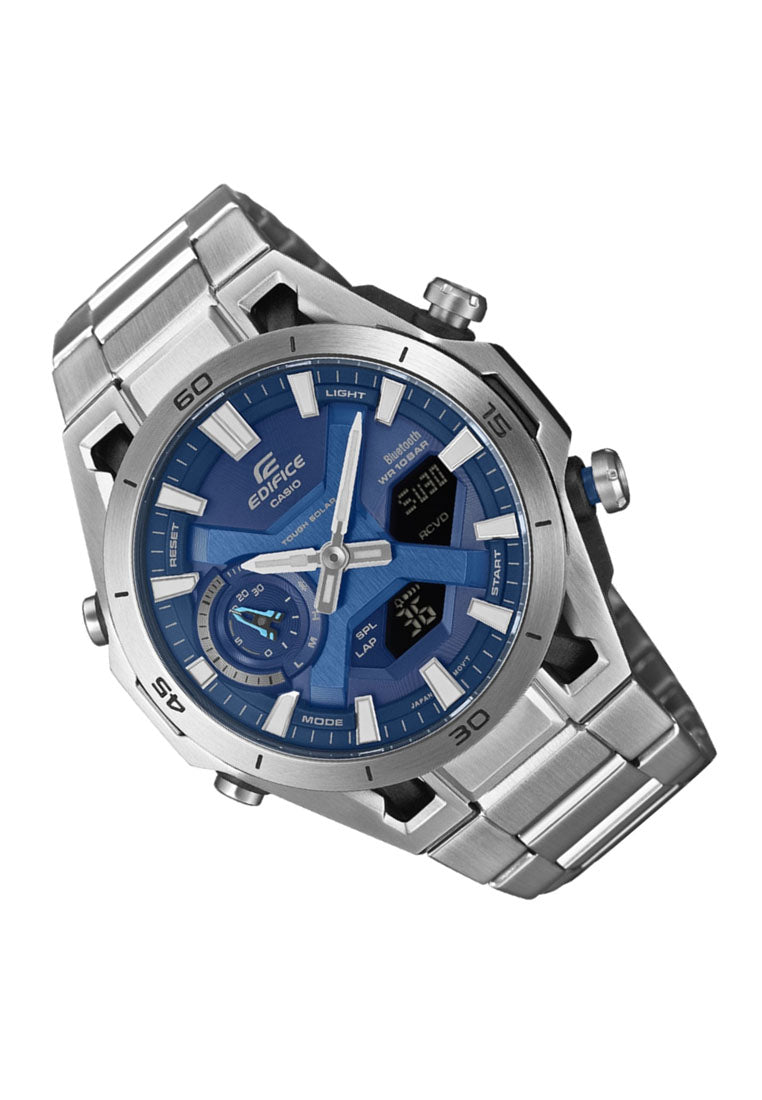 Casio Edifice ECB-2300D-2ADF Digital Analog Stainless Steel Strap Solar Bluetooth Watch for Men-Watch Portal Philippines