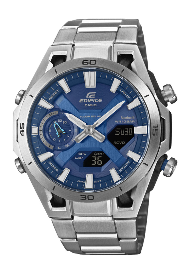 Casio Edifice ECB-2300D-2ADF Digital Analog Stainless Steel Strap Solar Bluetooth Watch for Men-Watch Portal Philippines