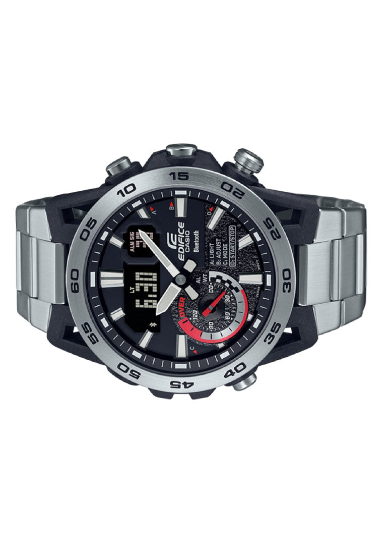 Casio Edifice ECB-40D-1A Digital Analog Bluetooth Stainless Steel Strap Watch For Men-Watch Portal Philippines