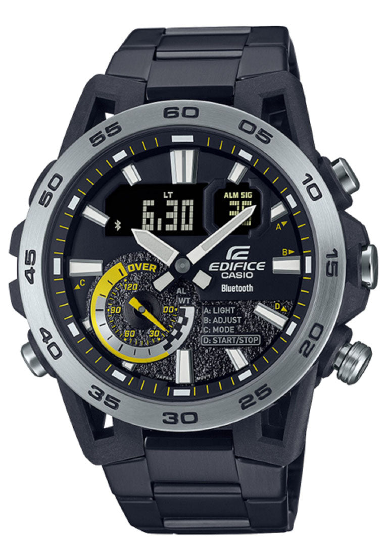 Casio Edifice ECB-40DC-1A Digital Analog Bluetooth Stainless Steel Strap Watch For Men-Watch Portal Philippines