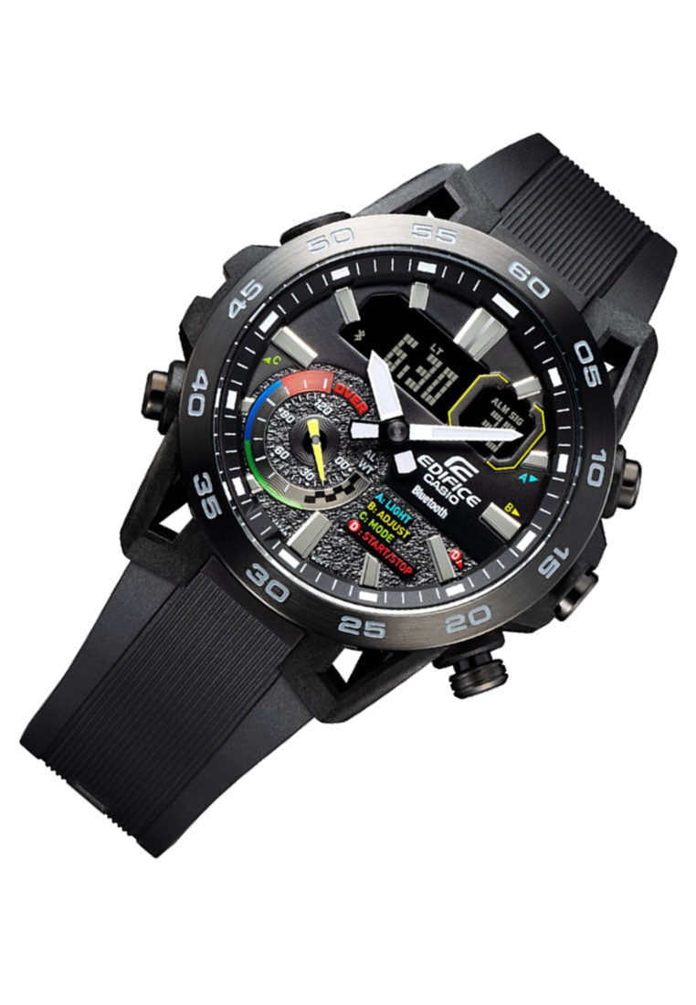 Casio Edifice ECB-40MP-1A Digital Analog Bluetooth Rubber Strap Watch For Men-Watch Portal Philippines